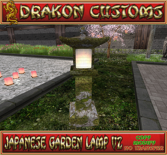 Second Life Marketplace Japanese Garden Lamp V2